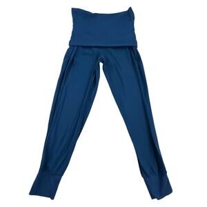 Lululemon Green Ribbed Fold Over Joggers/Yoga Pants, Size 6